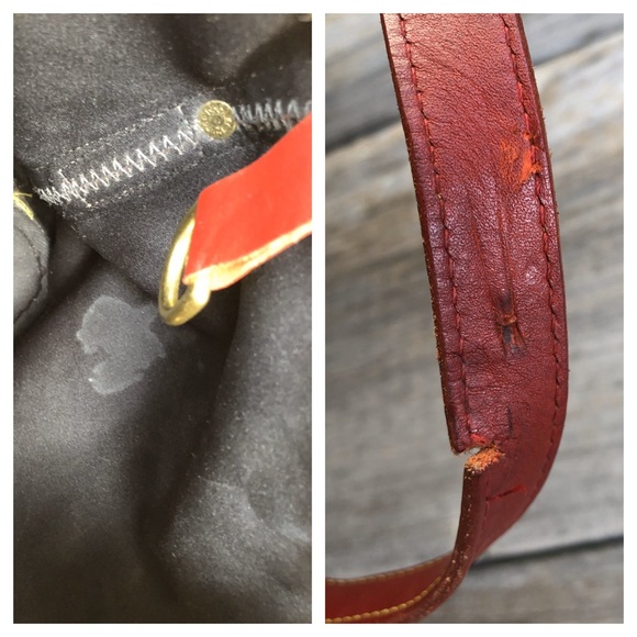 VTG Dooney & Bourke red drawstring bucket bag - Picture 7 of 8